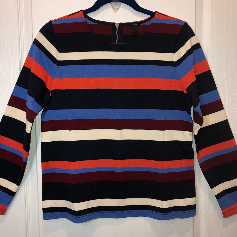 J Crew Striped Long-Sleeve Top size S